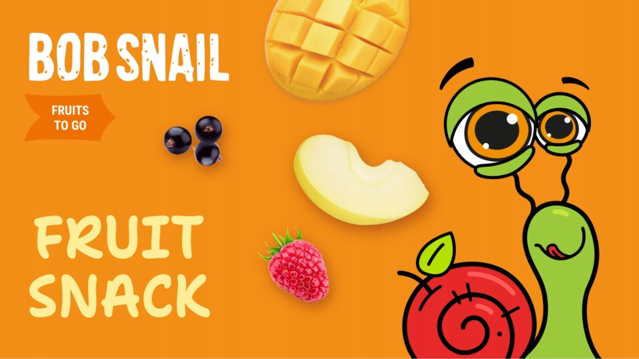 Bob Snail Fruit Snack Apple Gummies - Raspberry 40g Manufacturer code Owocowe smakołyki do szkoły, w podróż 40g