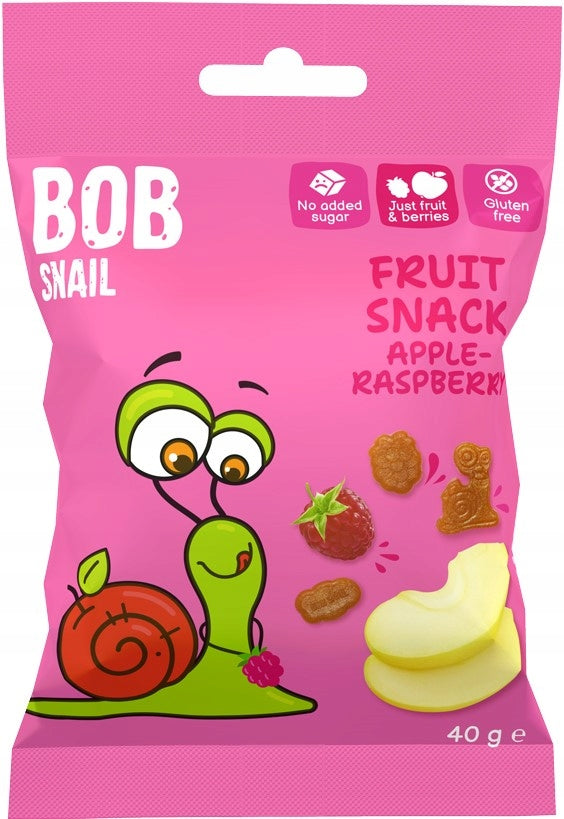 Bob Snail Fruit Snack Apple Gummies - Raspberry 40g