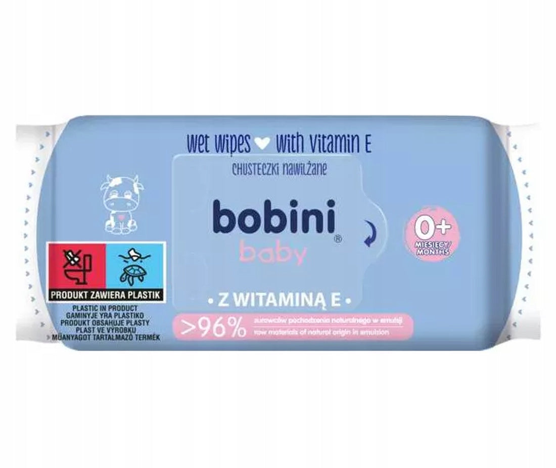Bobini Baby with vitamin E wet wipes for babies, infants 60pcs Manufacturer code 5900931030044