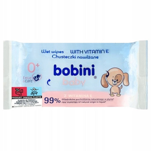 Bobini Baby with vitamin E wet wipes for babies, infants 60pcs Medical device no