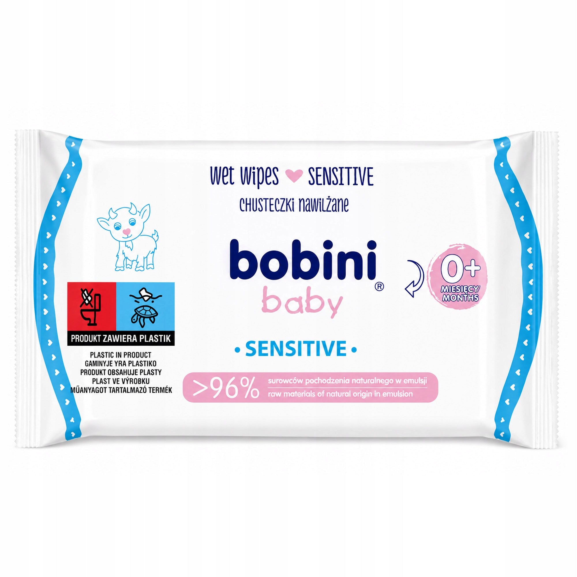 Bobini wet wipes for children, infants delicate Sensitive 60pcs