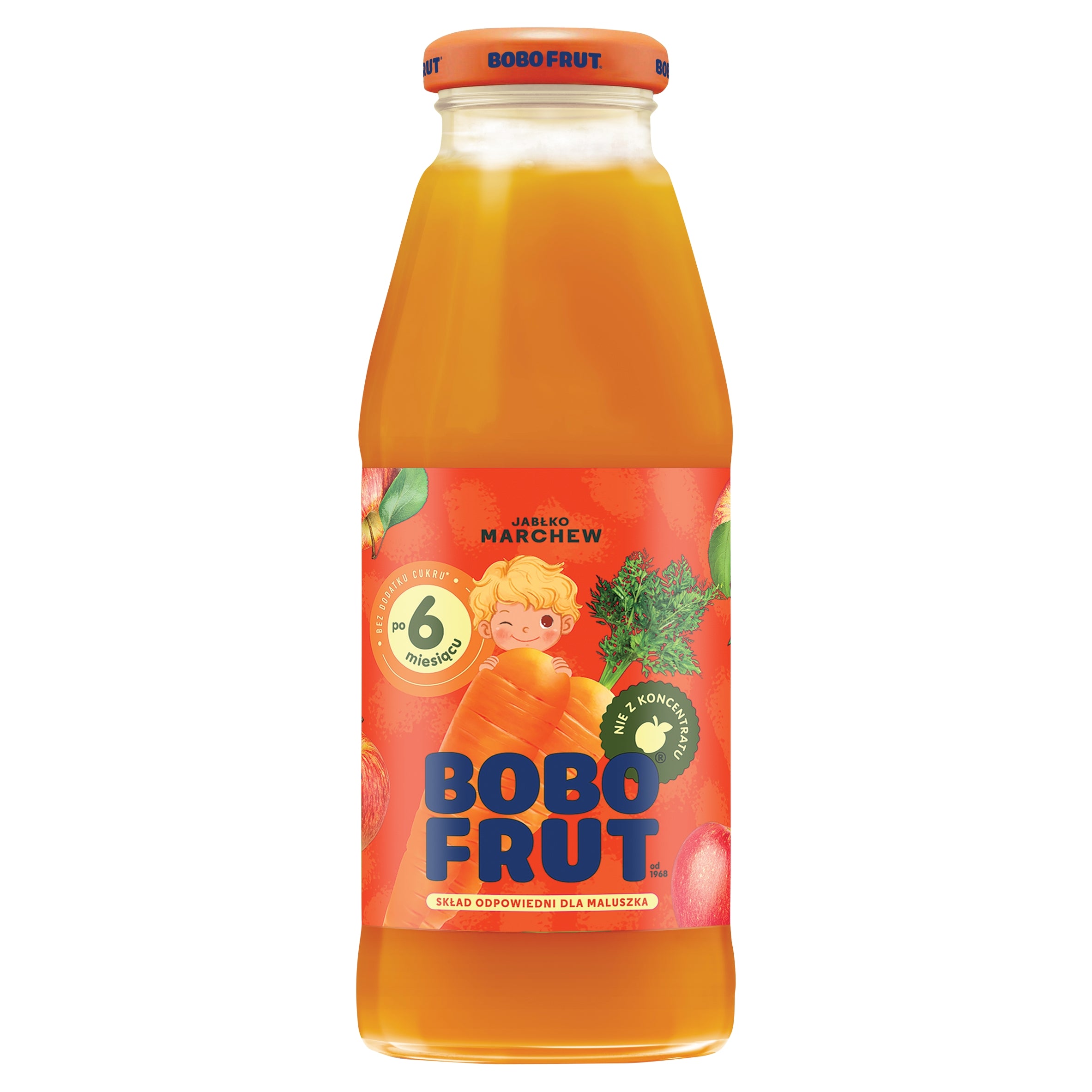Bobo Frut Fruit and vegetable nectar apple carrots after 6 months 300 ml x12 Manufacturer code 8445290594334