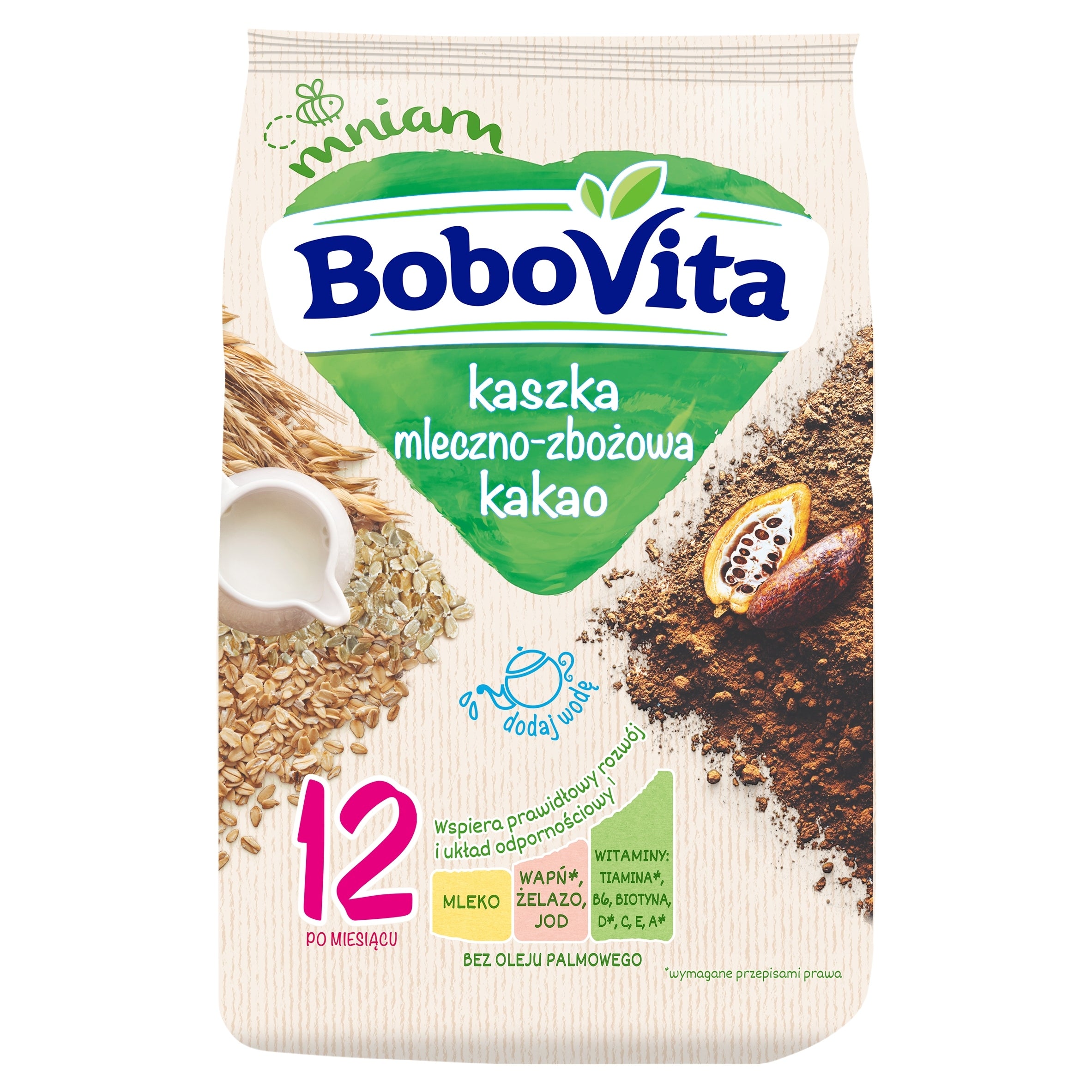 BoboVita Cocoa milk and cereal porridge after 12m 230g