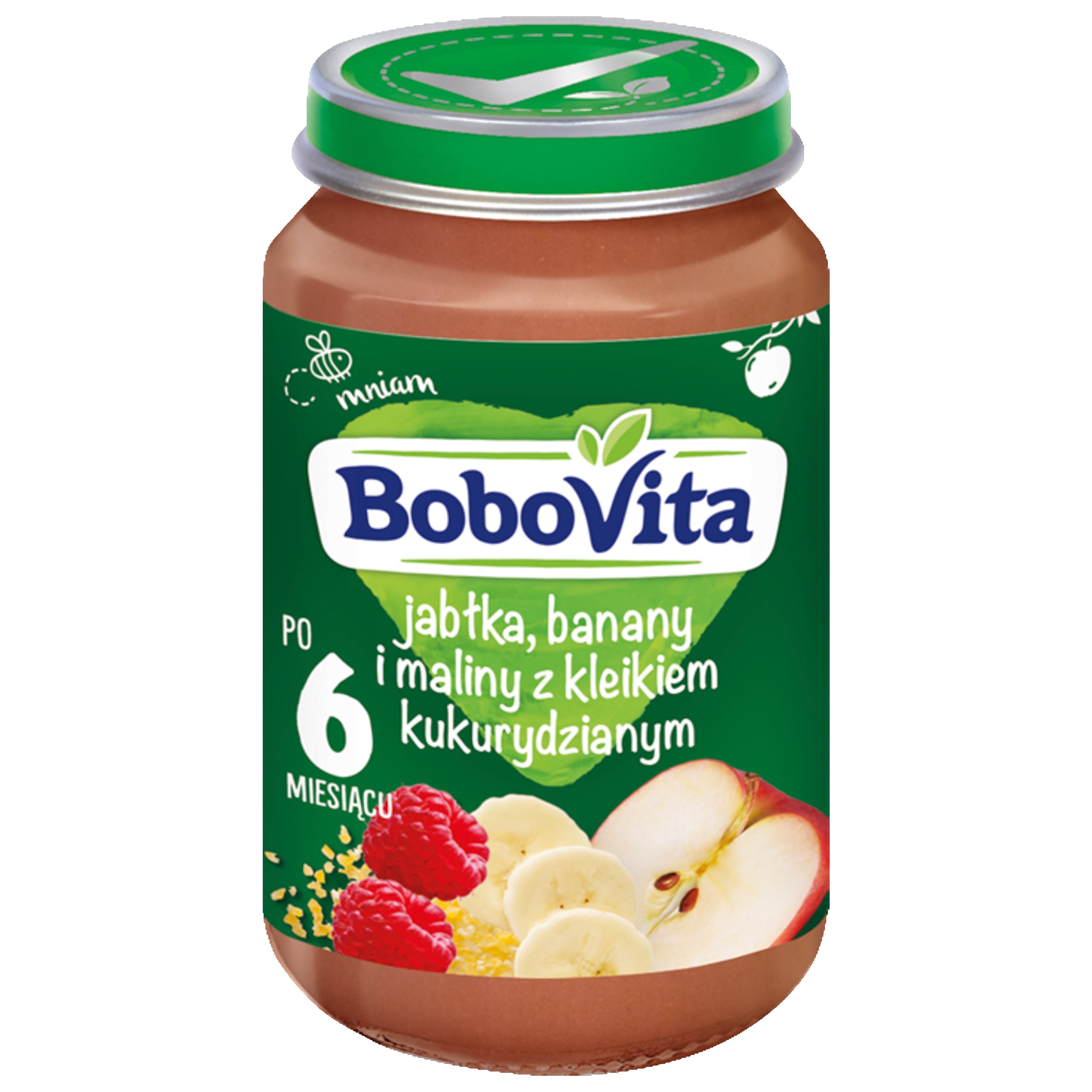 BoboVita Dessert Apples bananas raspberries Corn groats 6m+ FRUIT PORRIDGE190g
