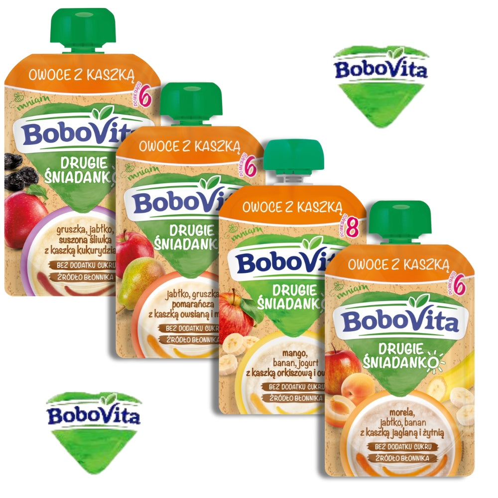 BoboVita Fruit with porridge pear apple dried plum after 6 months 100g Manufacturer code 5900852068102