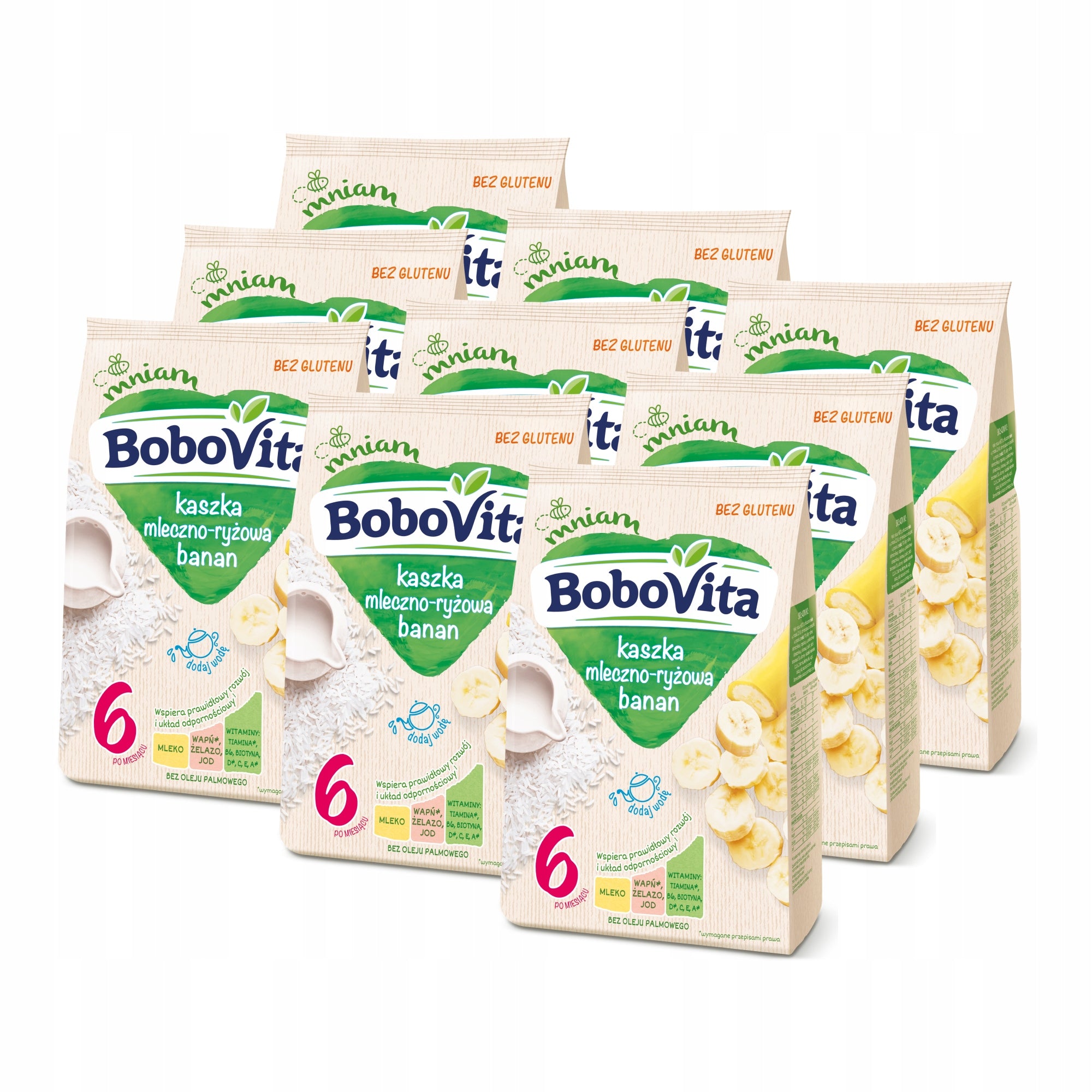 BoboVita Milk porridge banana rice SET 9x230g
