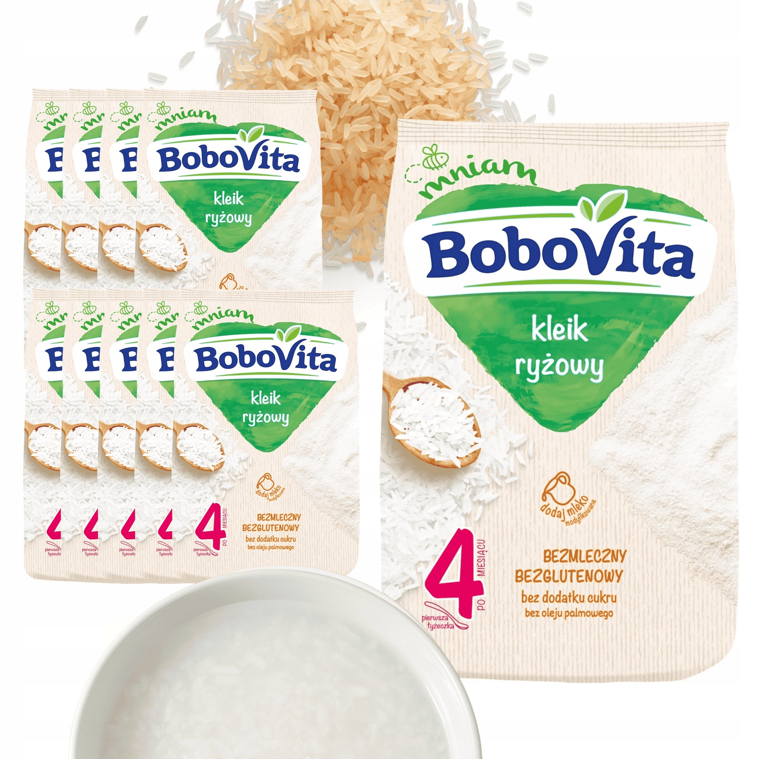 BoboVita Rice glue for children after 4 months 9x160g gluten-free without milk