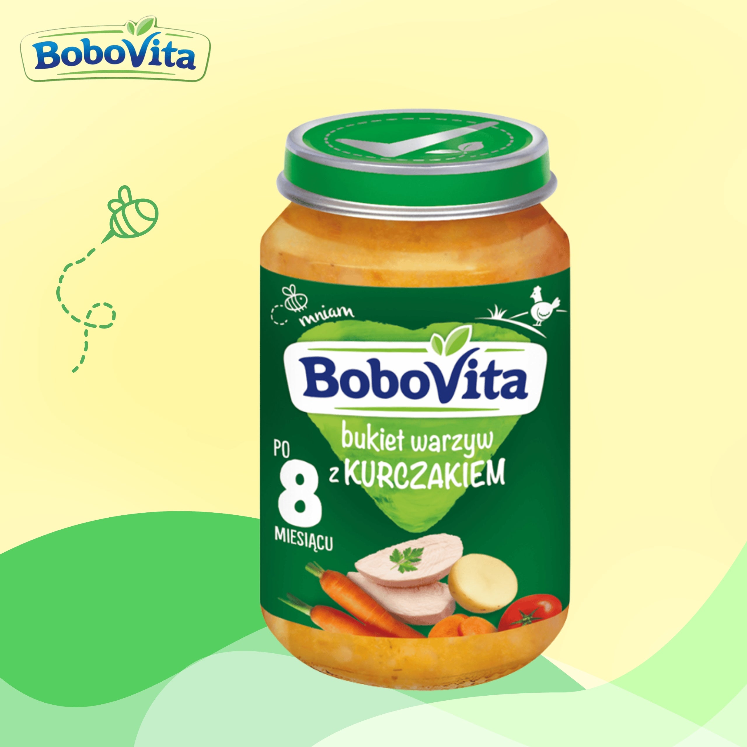 BoboVita dinner bouquet of vegetables with chicken after 8 months 6x190g Age range from 12 months