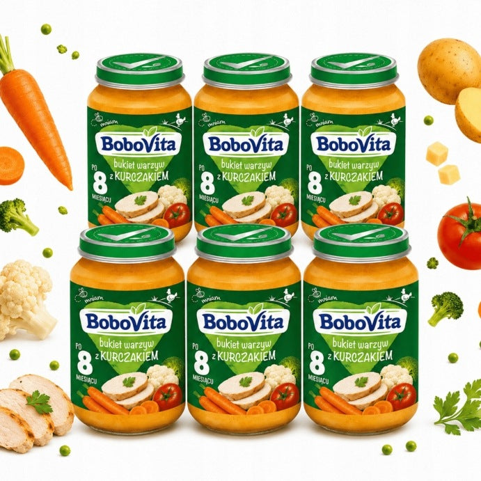 BoboVita dinner bouquet of vegetables with chicken after 8 months 6x190g