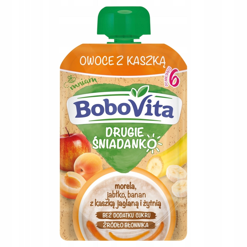 Bobovita Apricot dessert apple banana with millet and rye porridge 100 g
