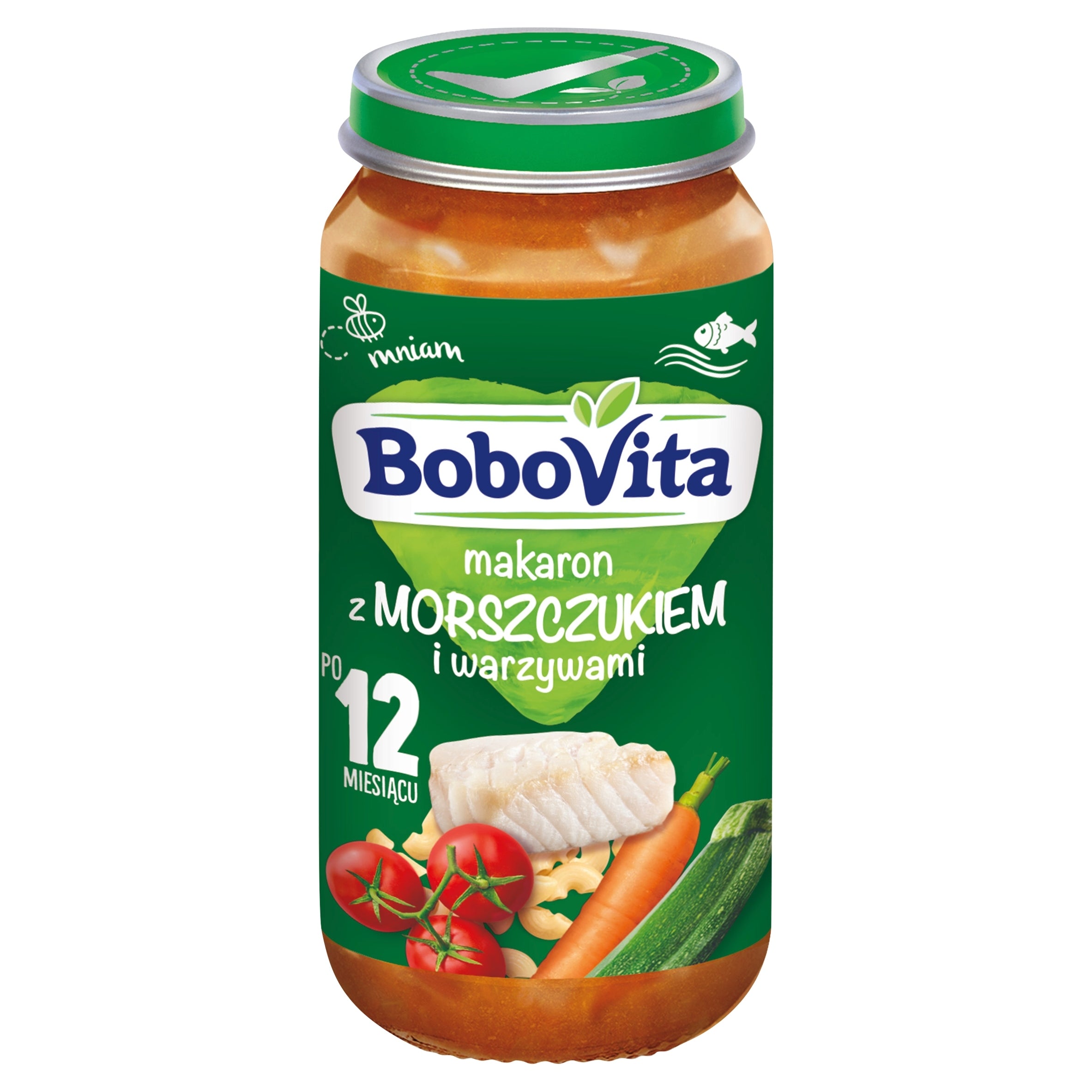 Bobovita Lunch Pasta with hake and vegetables 12 m+ 250g fish