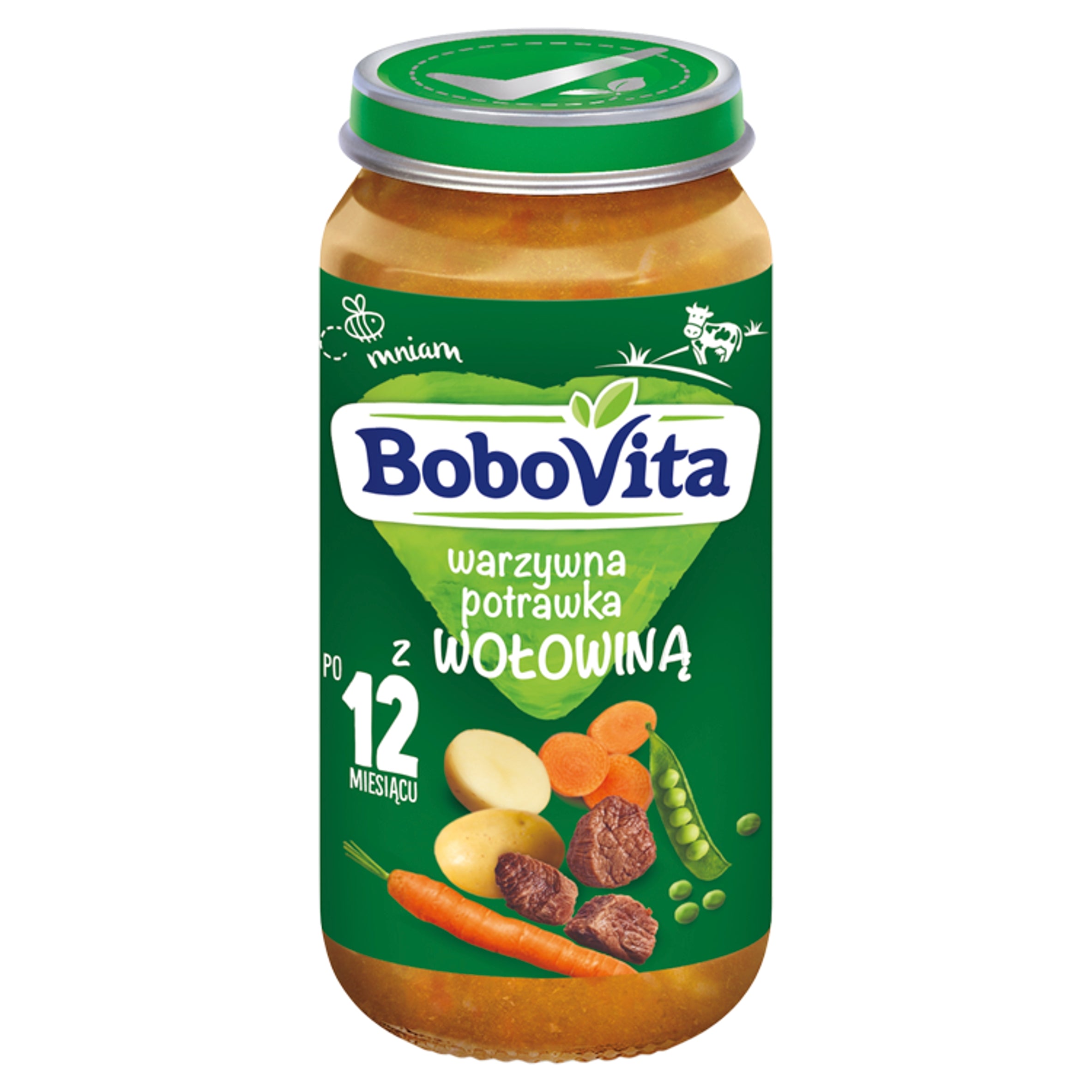 Bobovita Lunch Vegetable Dish with Beef from 12 Months Onwards 250 g