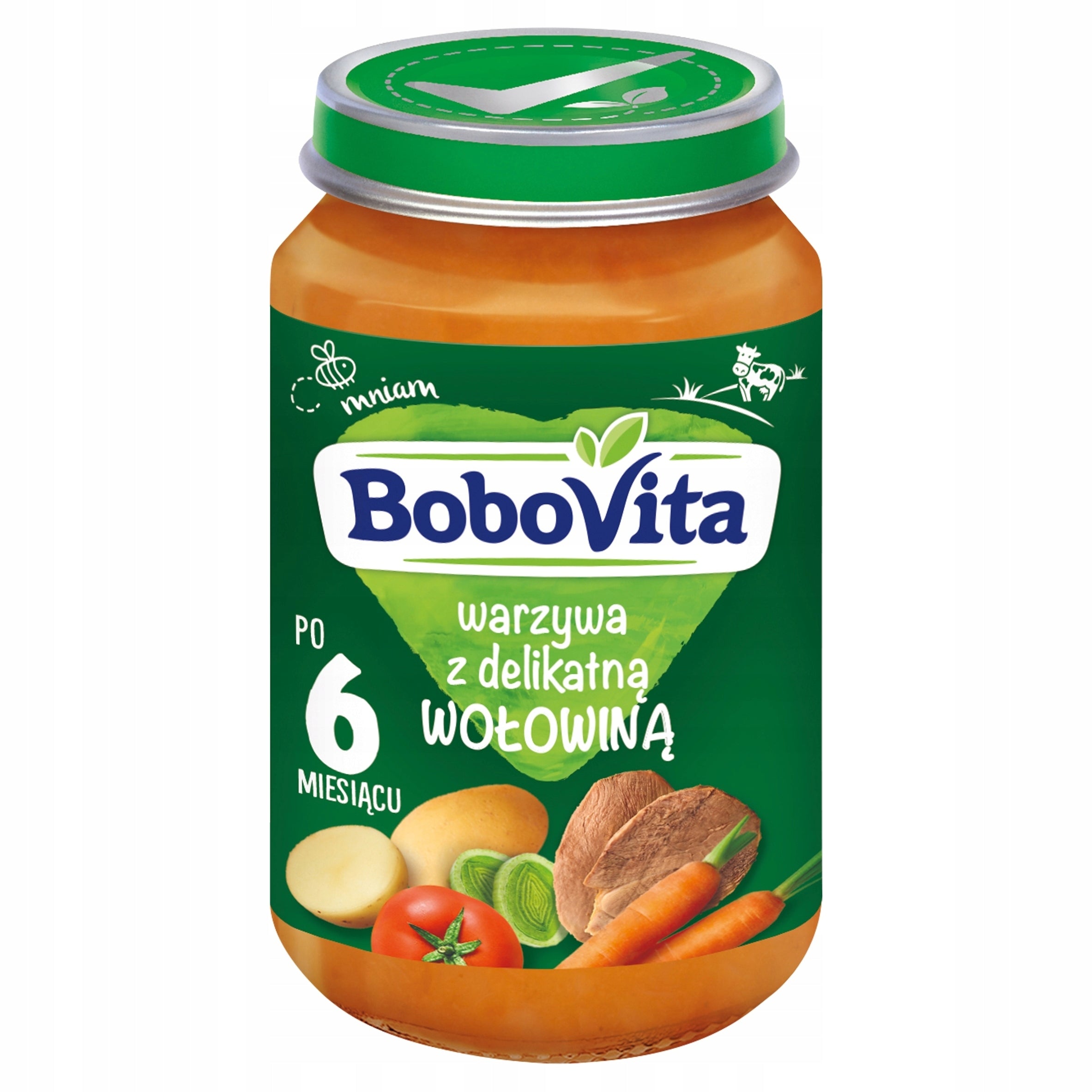 Bobovita dinner Vegetables with delicate beef for babies after 6m 190g