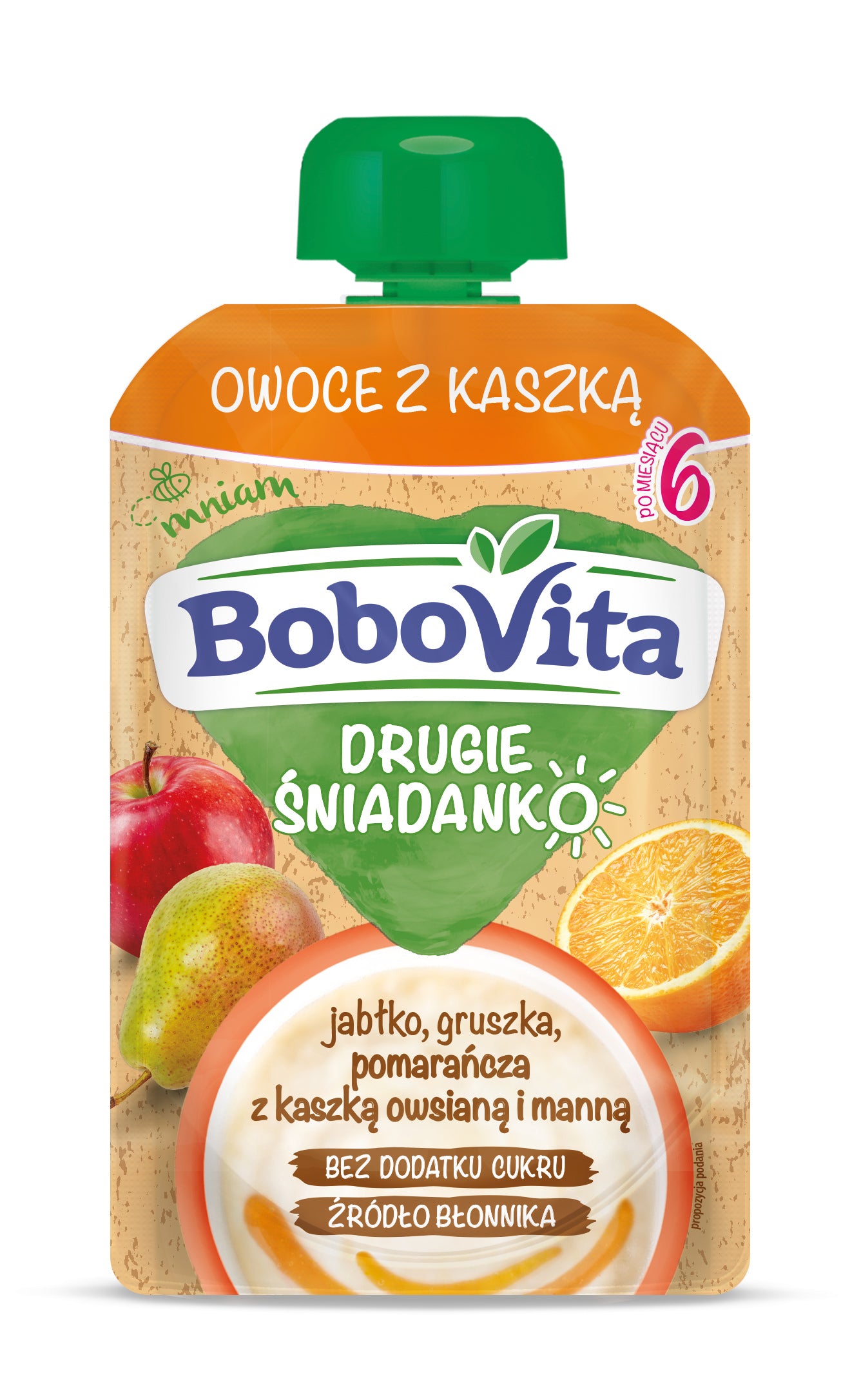 Bobovita second breakfast fruit with porridge apple pear orange 100 g Manufacturer code 5900852068096