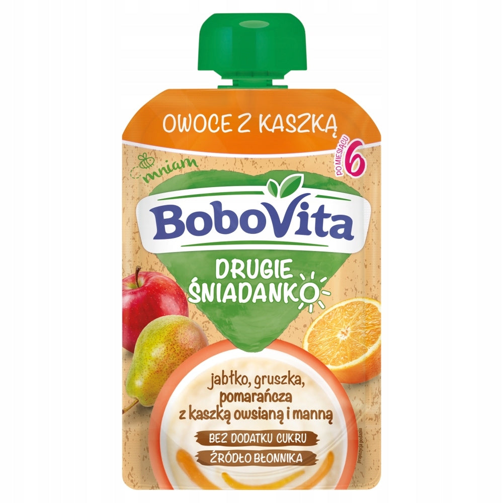 Bobovita second breakfast fruit with porridge apple pear orange 100 g