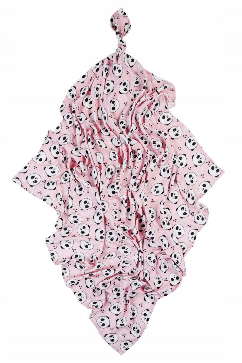 Bocioland Bamboo diaper 30x30 panda pink Kind bamboo
