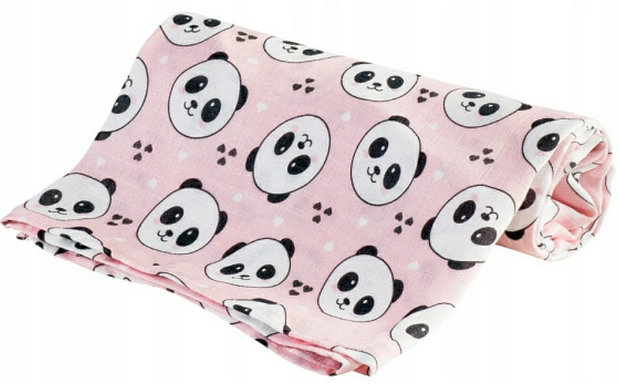 Bocioland Bamboo diaper 30x30 panda pink