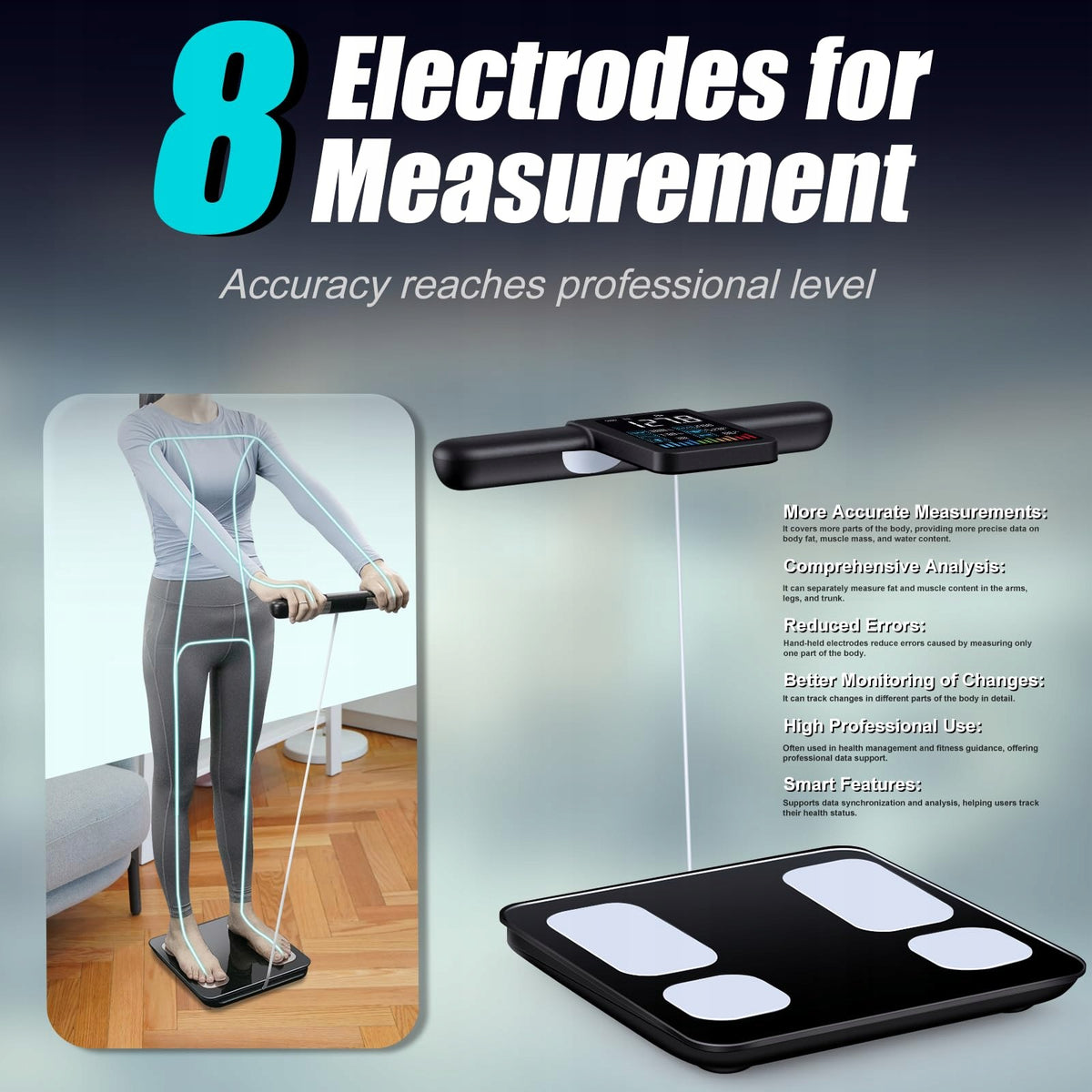 Body Analysis Scale KUAIVO FG2015ULB 180 kg with VA Display Packaging status original