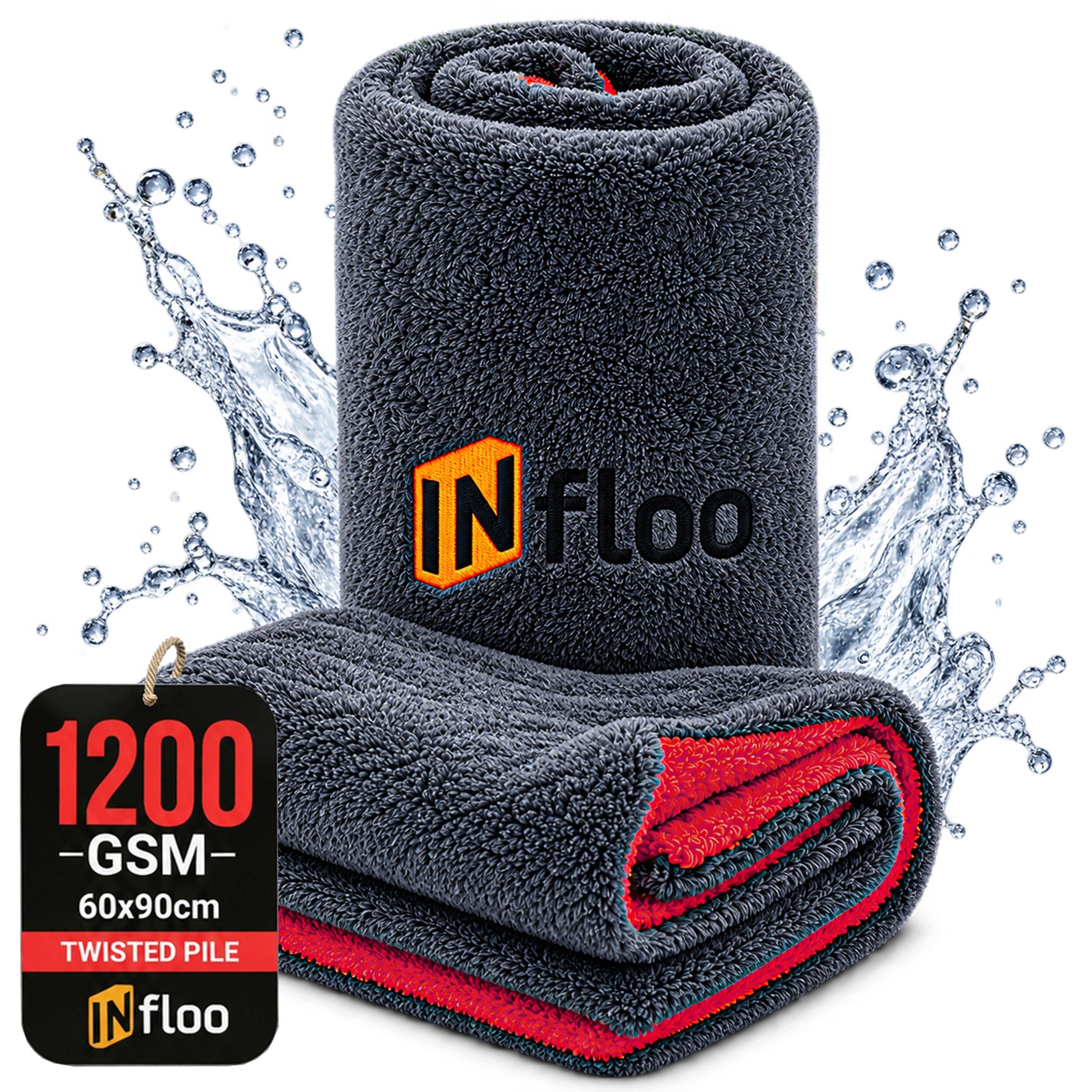 Body Dry Towel Double Sided 60x90 1200 GSM THICK TWISTED PILE