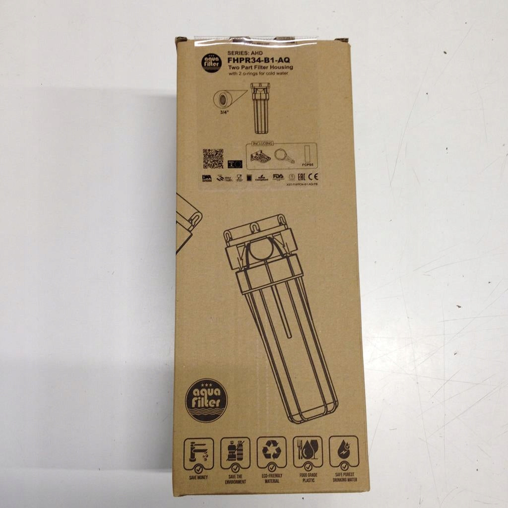 Body Filter housing 10" 3/4" connection with cartridge, key Aquafilter Manufacturer code FHPR34-B1-AQ