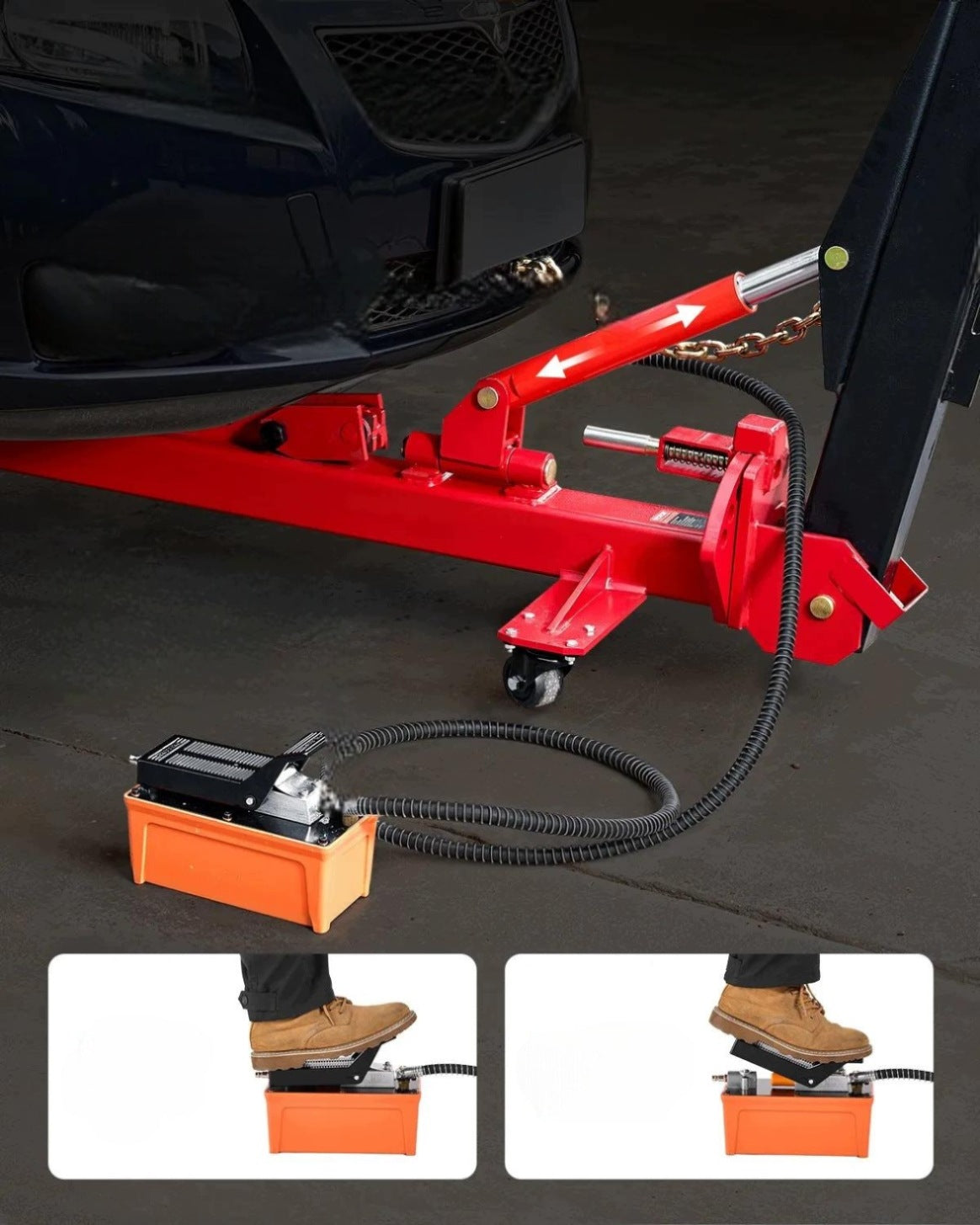 Body Frame Straightening Machine Strong Hydraulic Pump 16 Tools 8 Wheels Maximum amperage 0 A
