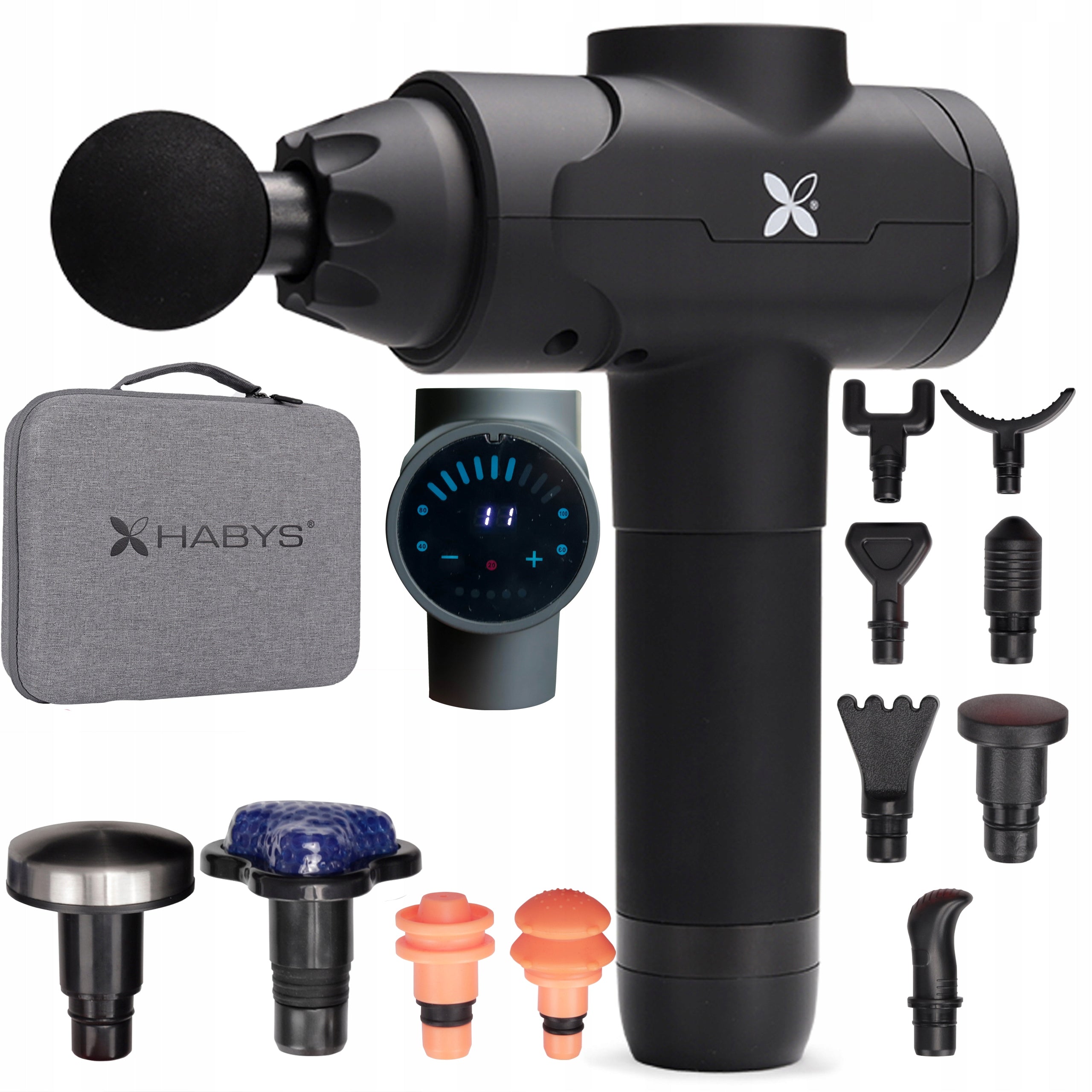 Body Gun Vibration Massager Gun Habys PRO With 12 LED Heads
