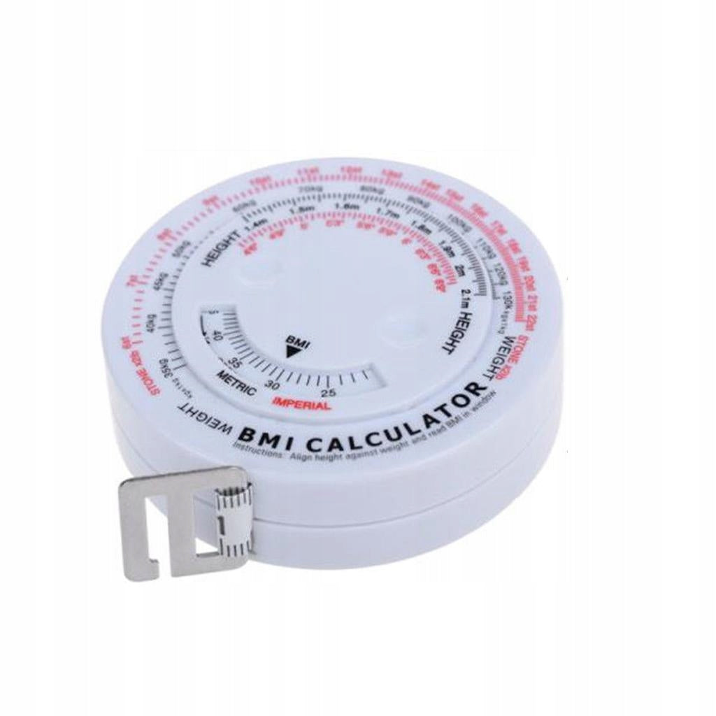 Body Mass Index Tape Retractable Measure Weight Calculator Packaging status original