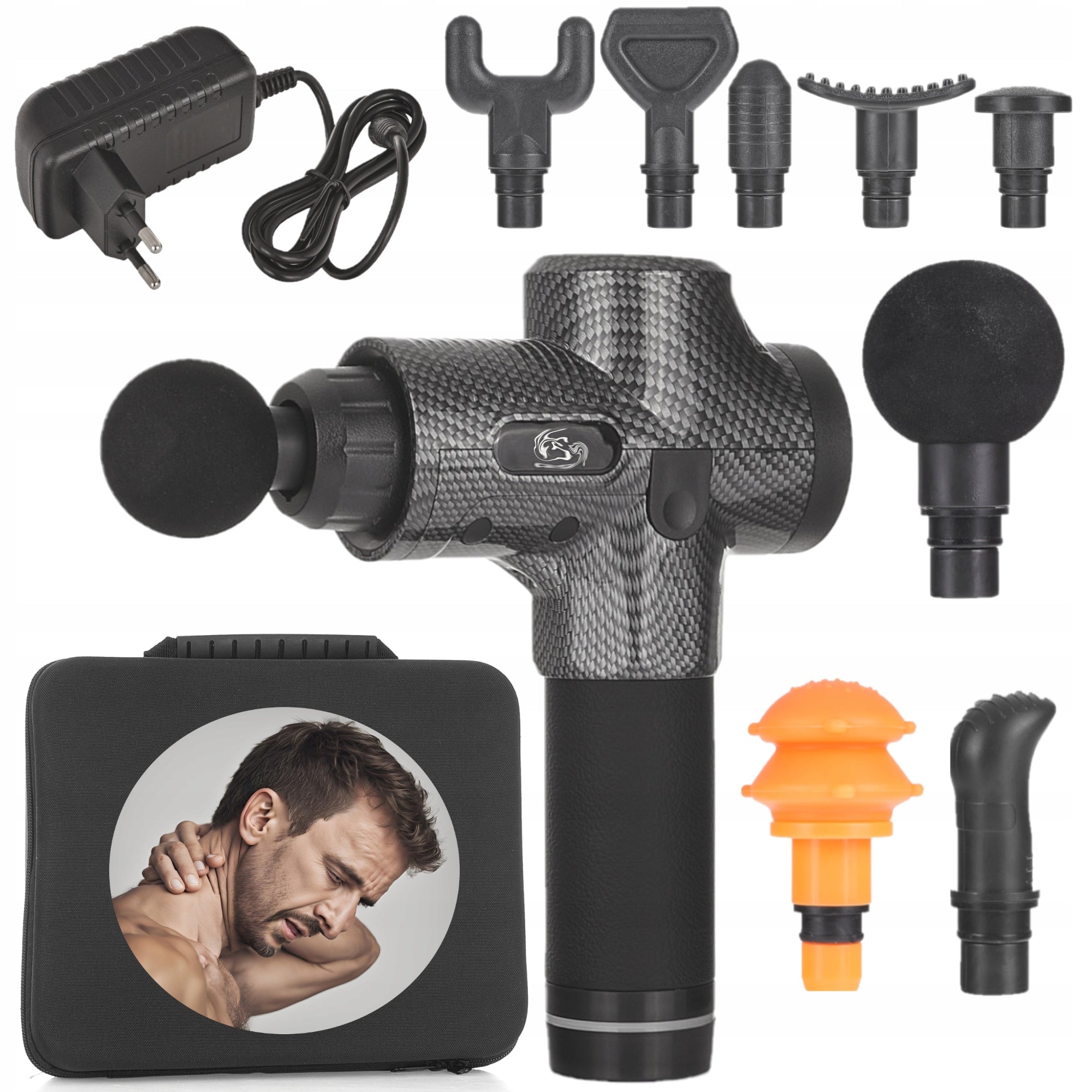 Body Massage Gun Massager Relaxing Set of 8 Tips