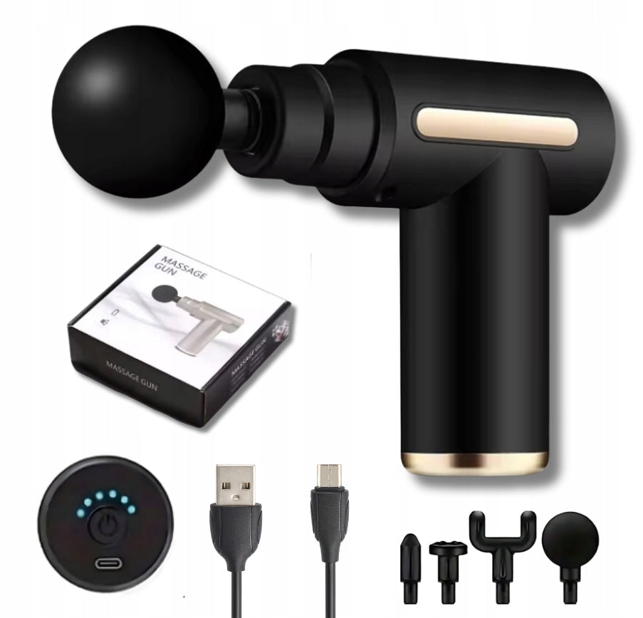 Body Massage Gun Vibration Massager Powerful 6 Modes 4 Tips