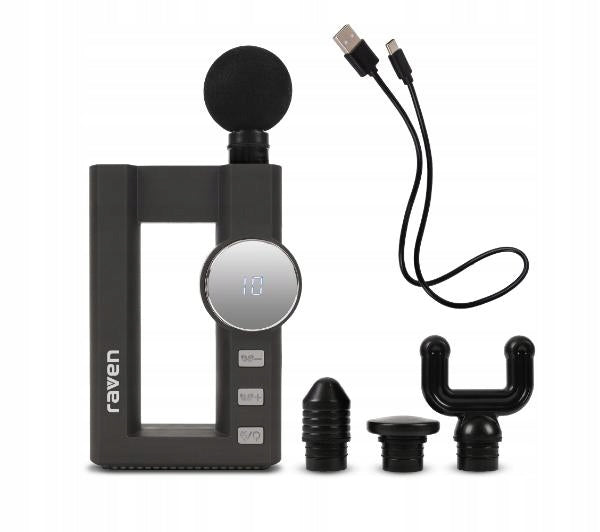 Body Massager RAVEN EMA004 25W Rechargeable Black 4 Massage Heads Manufacturer code EMA004