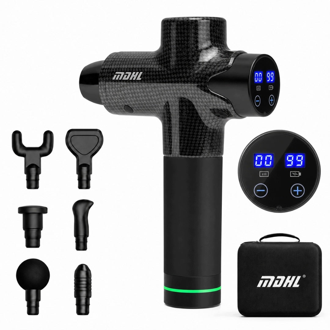 Body Muscle Massage Gun 12 Levels 6 Tips Suitcase