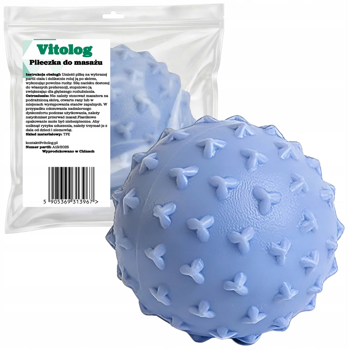 Body Muscle Rolling Massage Ball Rehabilitation Ball with Spikes