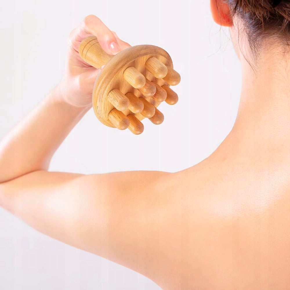 Body Relaxation Massage Brush Wooden Anti-Cellulite Massager Brand no brand