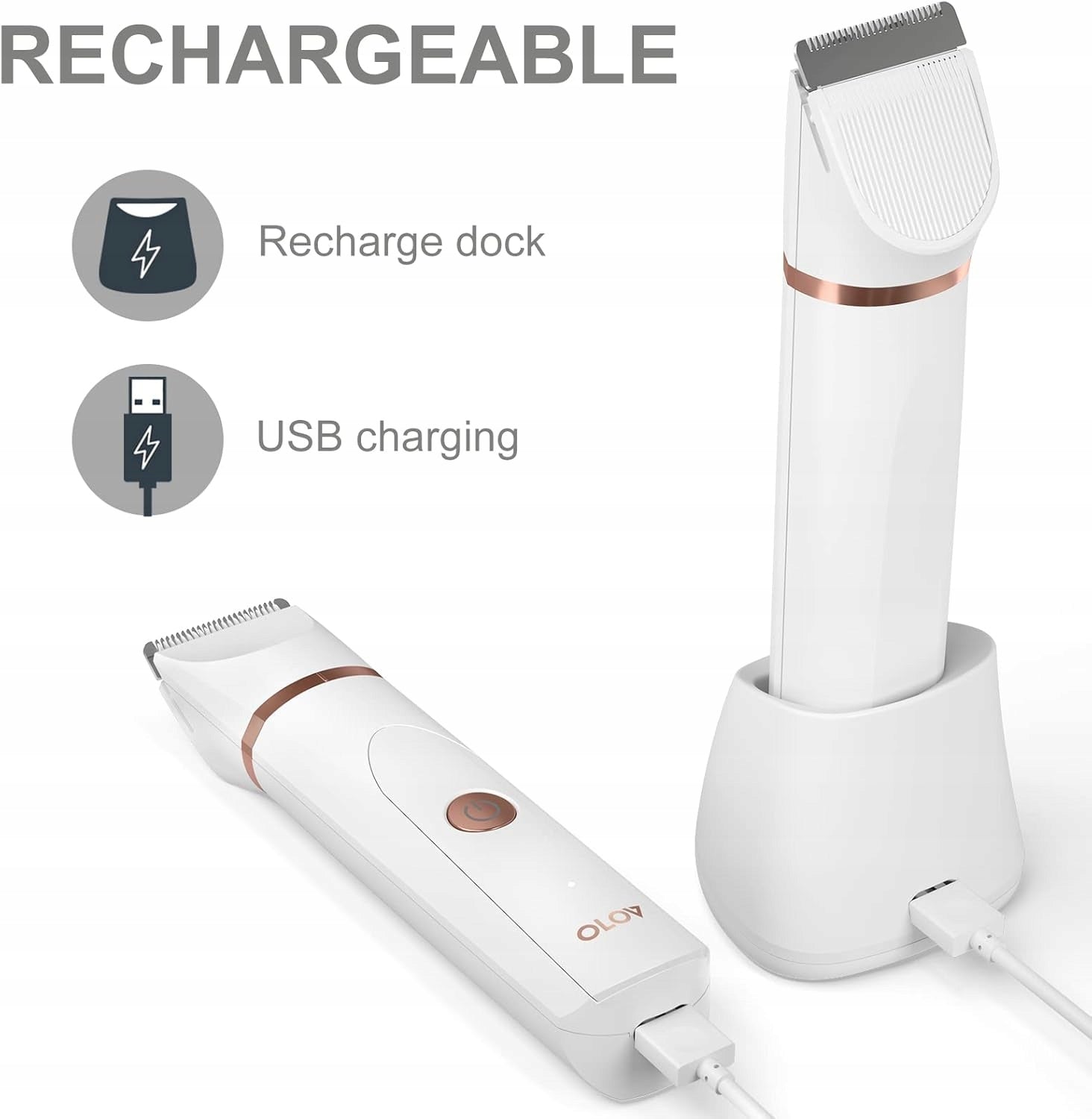 Body Trimmer Waterproof Ceramic Blades Charging Station IPX7 Brand no brand