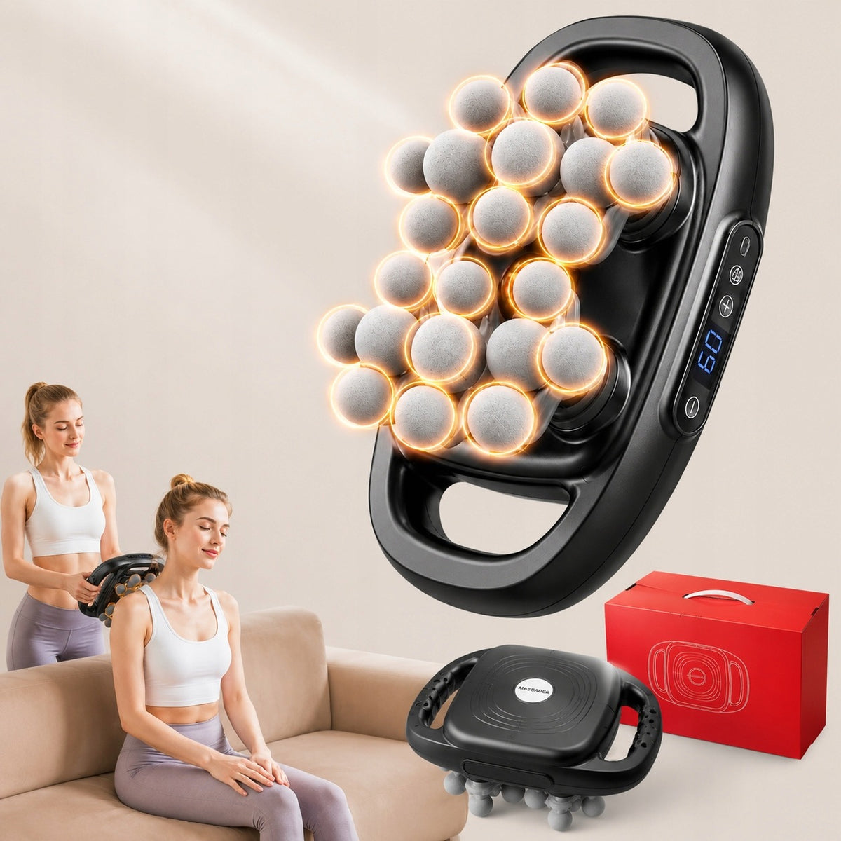 Body Vibration Massager Massage Gun 22 Heads Pain Relief, Relaxation