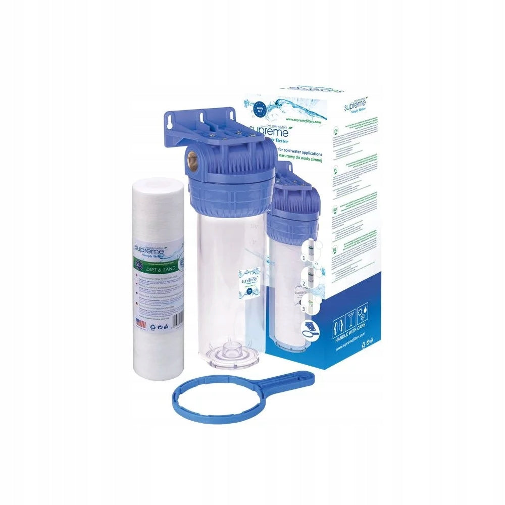 Body, filter, in-line kit 10" three-piece 3/4" SUPREME