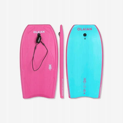 Bodyboard Olaian 100 with wrist leash
