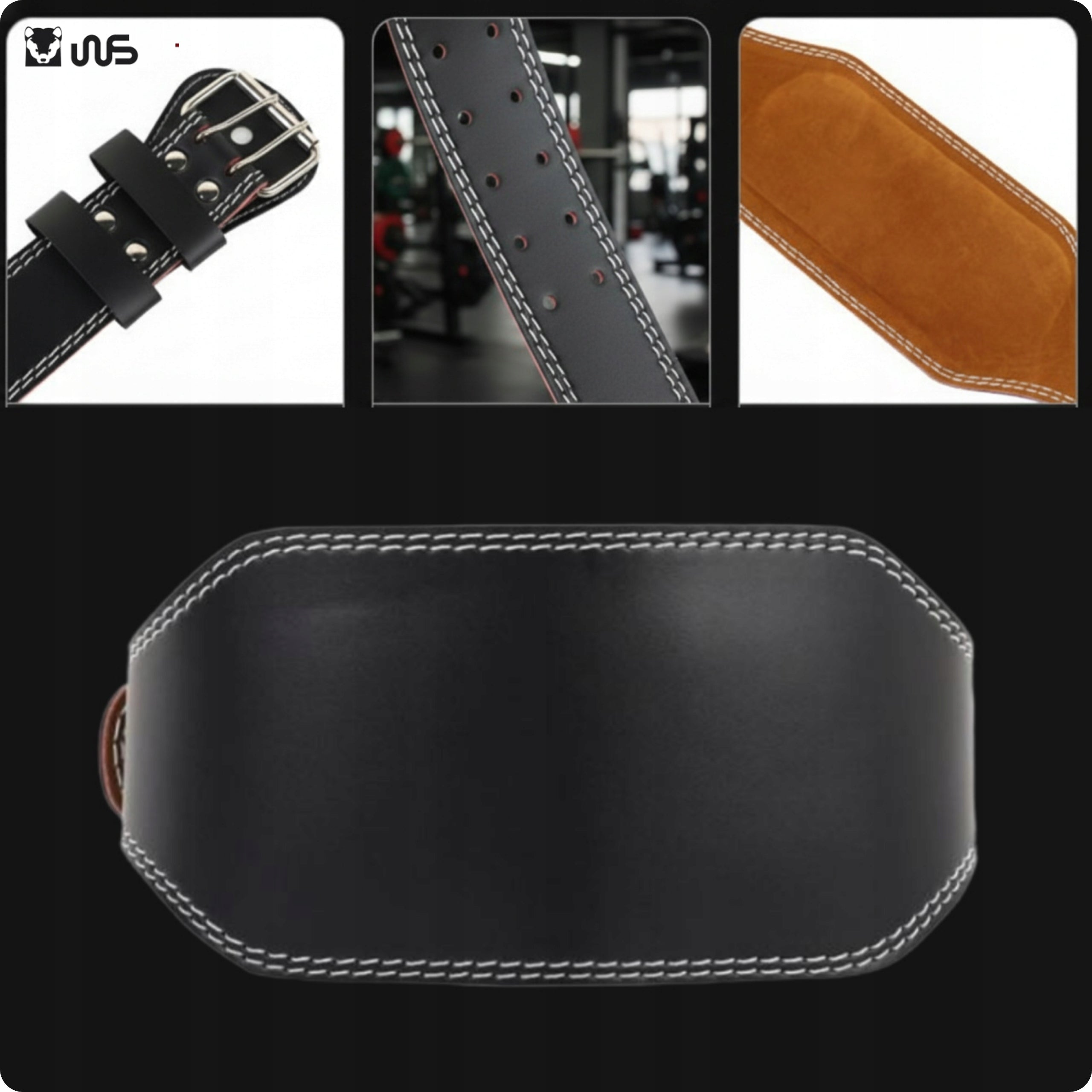 Bodybuilding Belt for Weightlifting Training Stabilizing Back XL Total length 130 cm