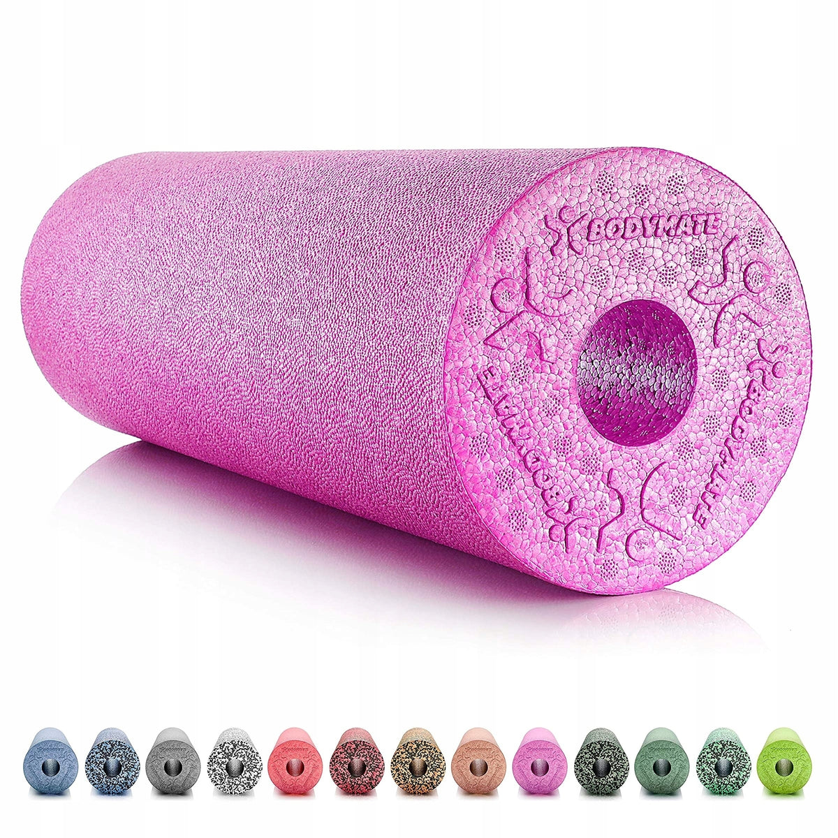 Bodymate Roller Massage Roller FITNESS 45CM Fuchsia Roses