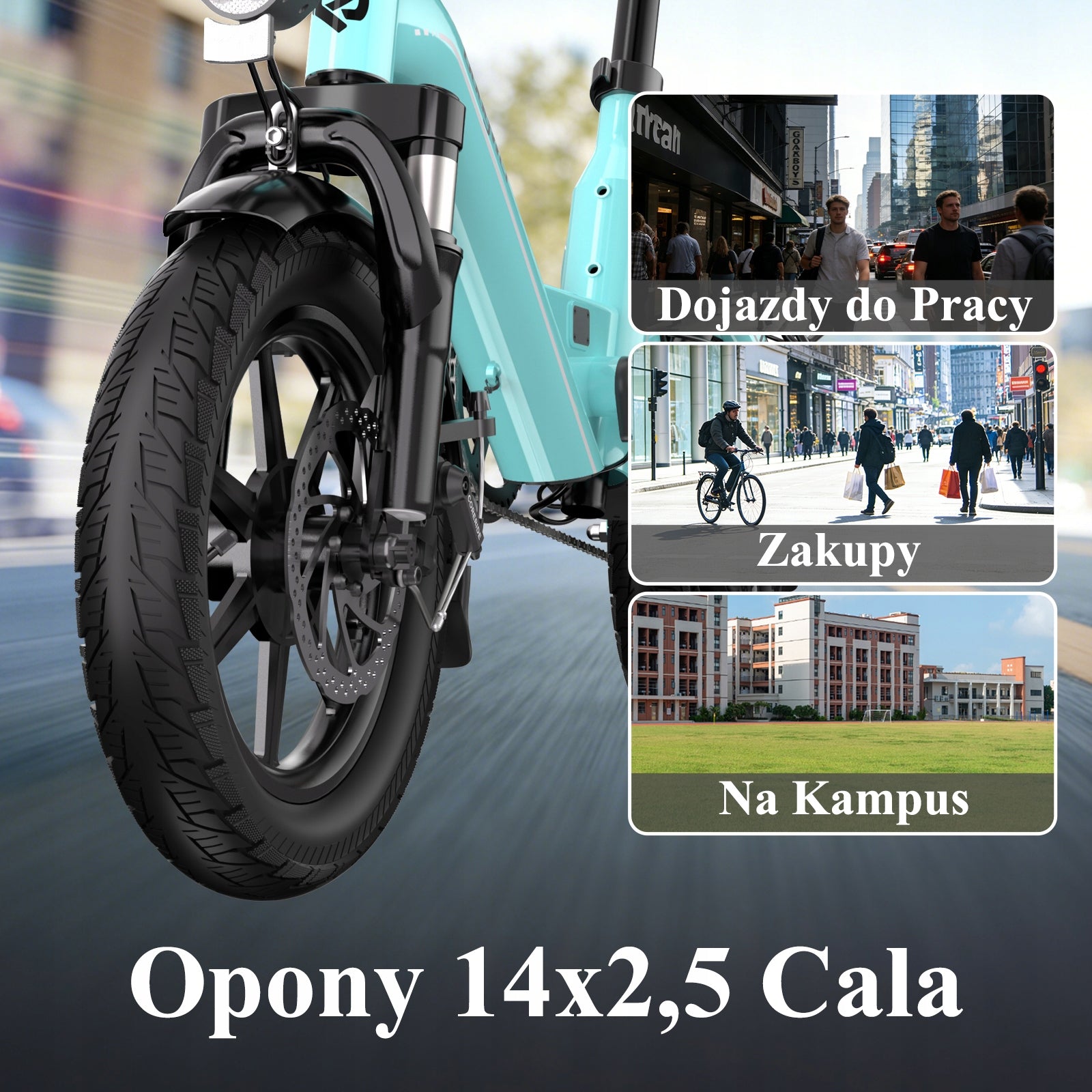 Bodywel 14'' E-Bike 250W City Electric Bike Adults Mini Ebike With Rack Brand Bodywel