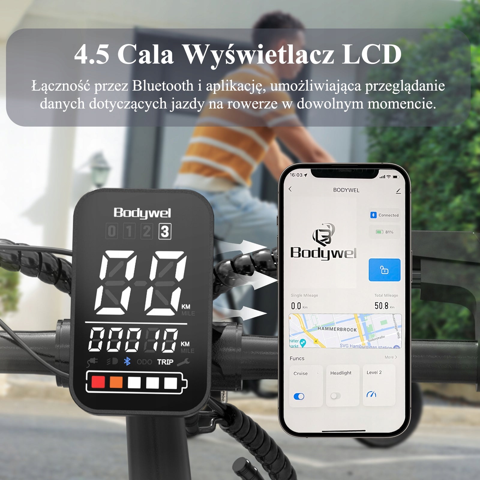 Bodywel 14'' E-Bike 250W City Electric Bike Adults Mini Ebike With Rack Frame size S