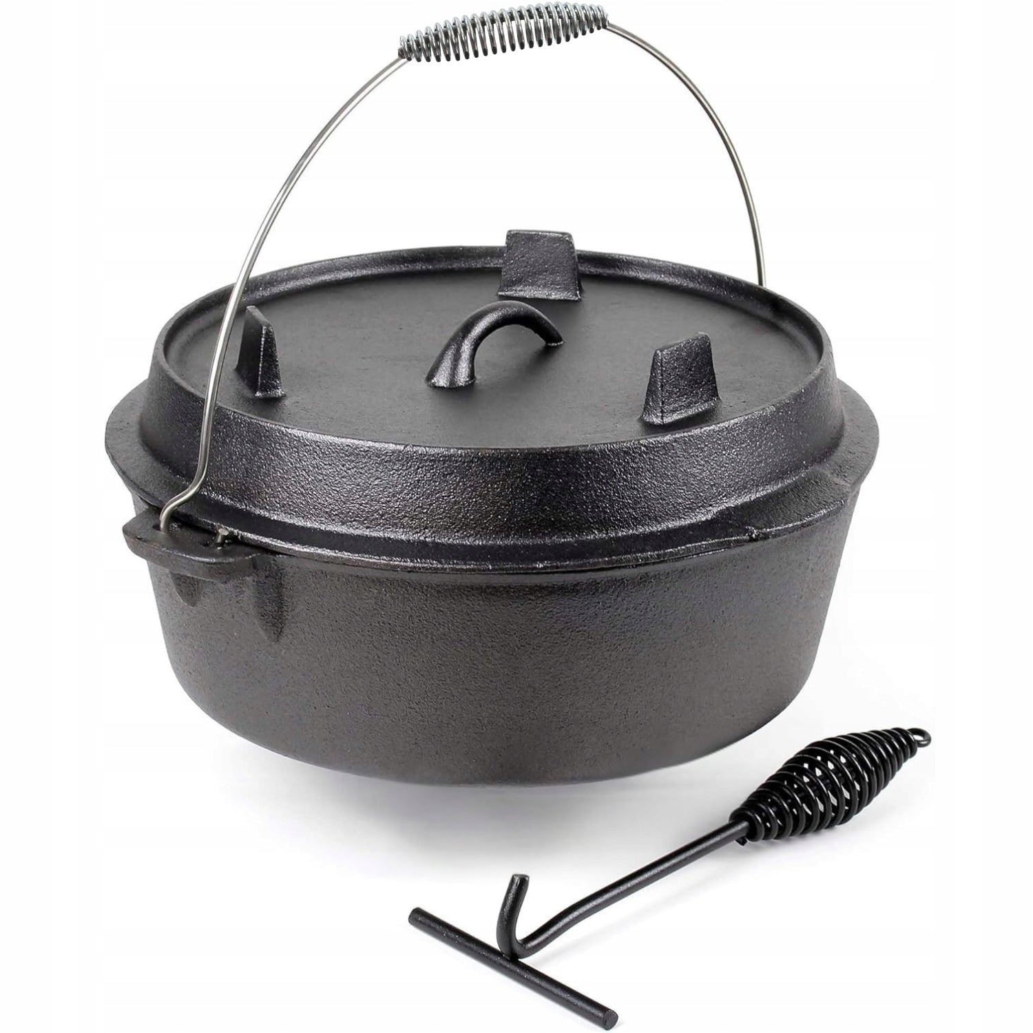 Boiler Cast Iron Pot For Hunting Fireplace 3in1 Pan Grill PREMIUM 4L Manufacturer code garnek kociołek na ognisko grill węgierski 4l