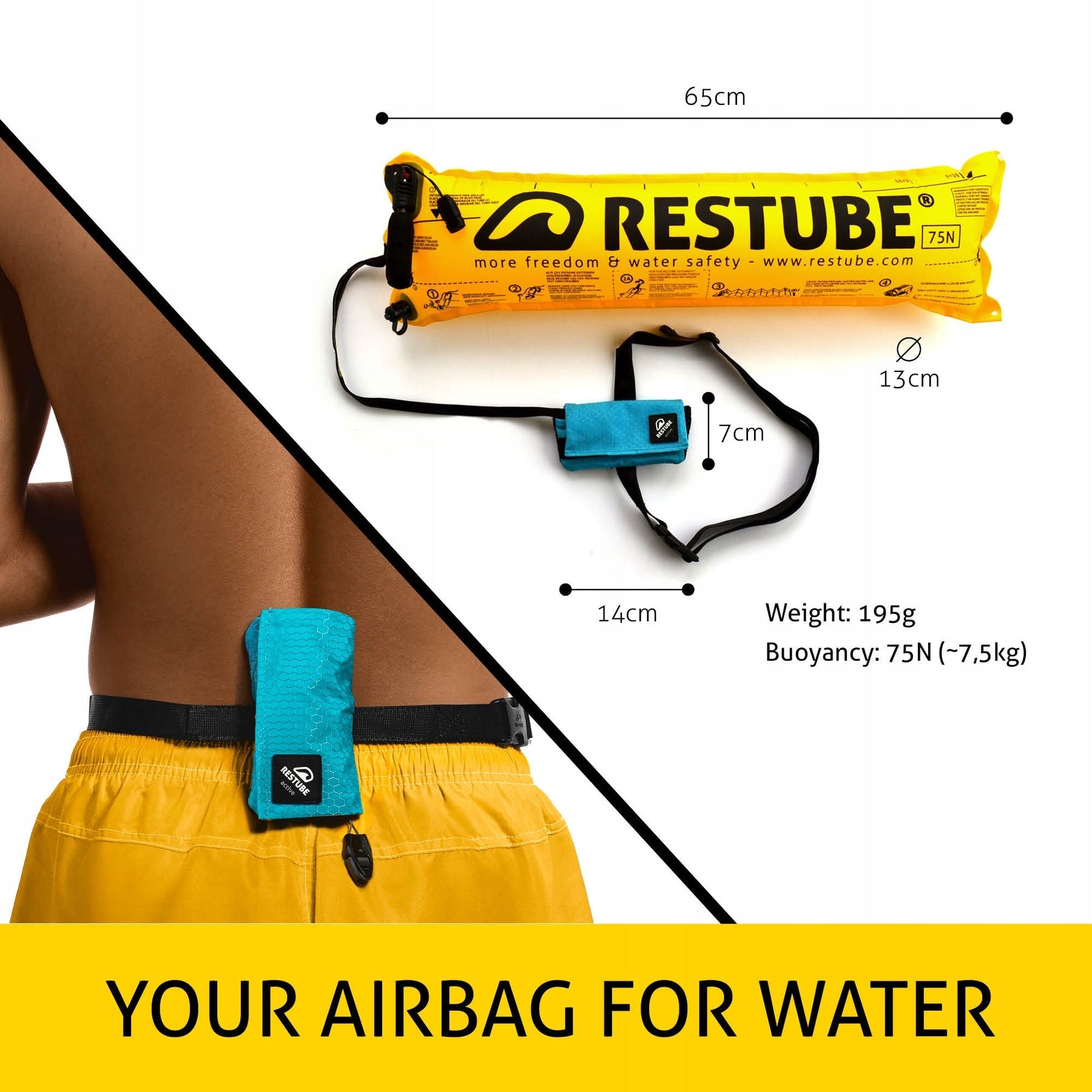 Float Restube Active, schwarz-blau 