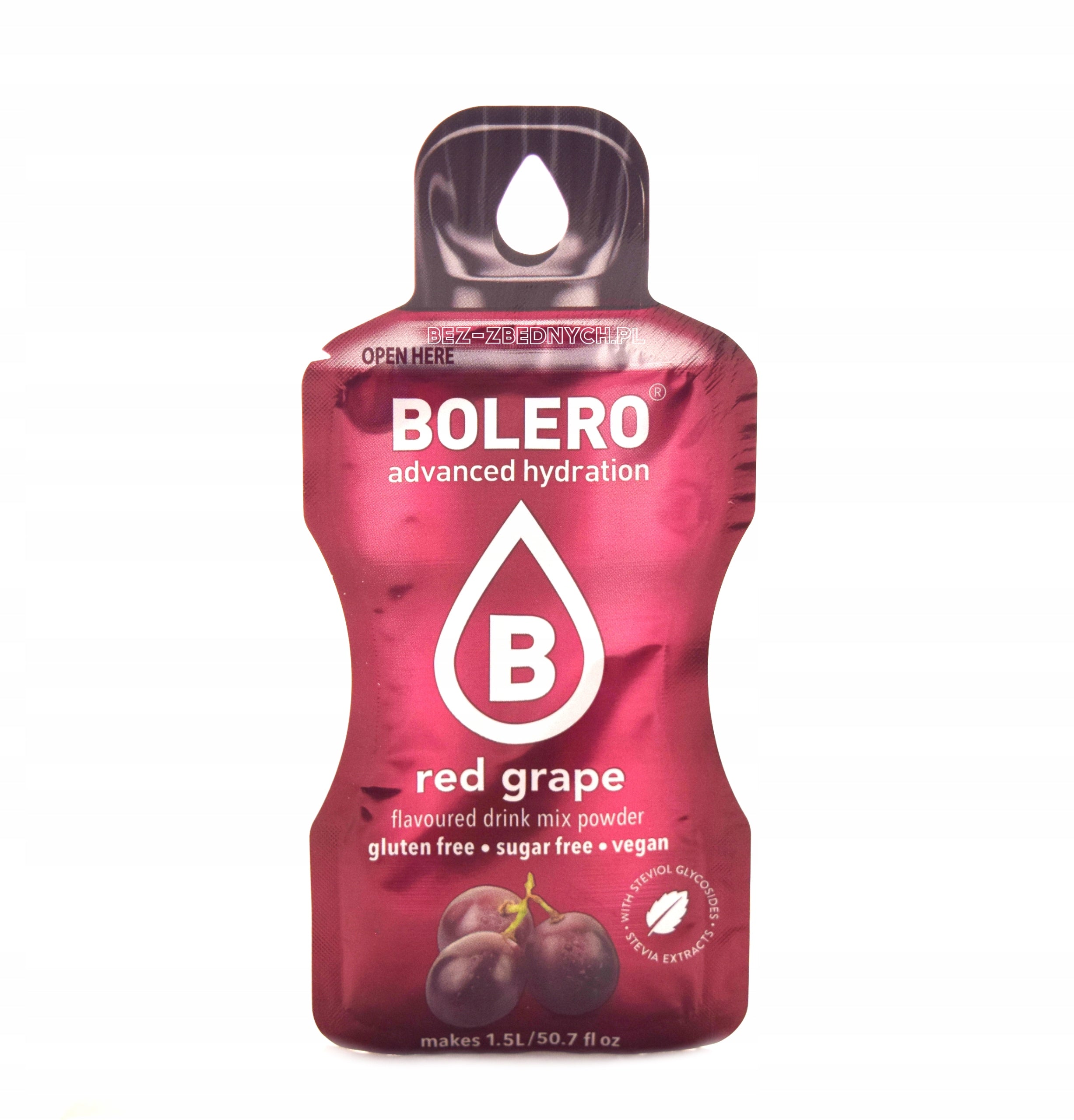Bolero Drink Classic 9g LOW KCAL STEVIA DRINK POWDER VEGAN RED GRAPE