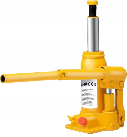 Bollard jack bottle jack for garage Dunlop - 2 tons Lifting capacity yellow Manufacturer code 3200220 żołty lewar CS OM240