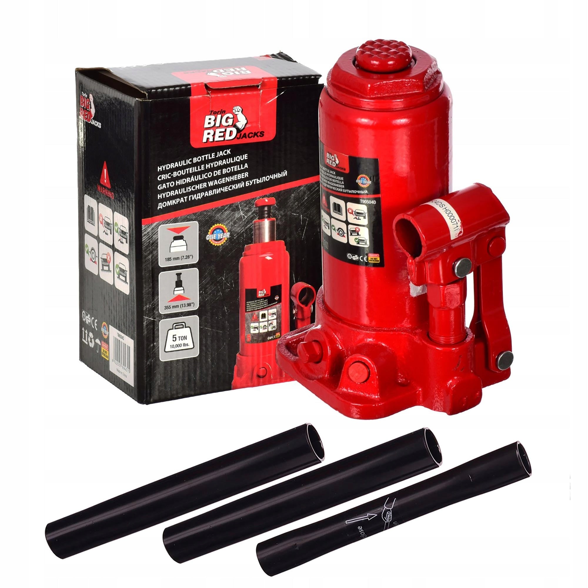 Bollard lift for CARS, BUSES, MOTORHOMES. TORIN - T90504D-BIG RED