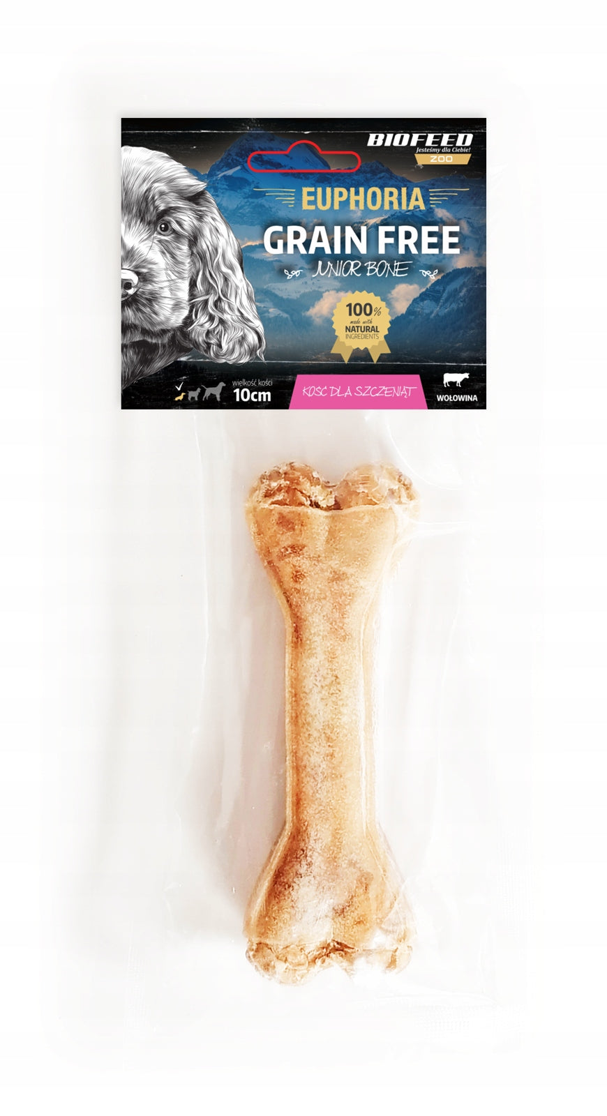 Bone for puppy BioFeed Euphoria beef 10 cm