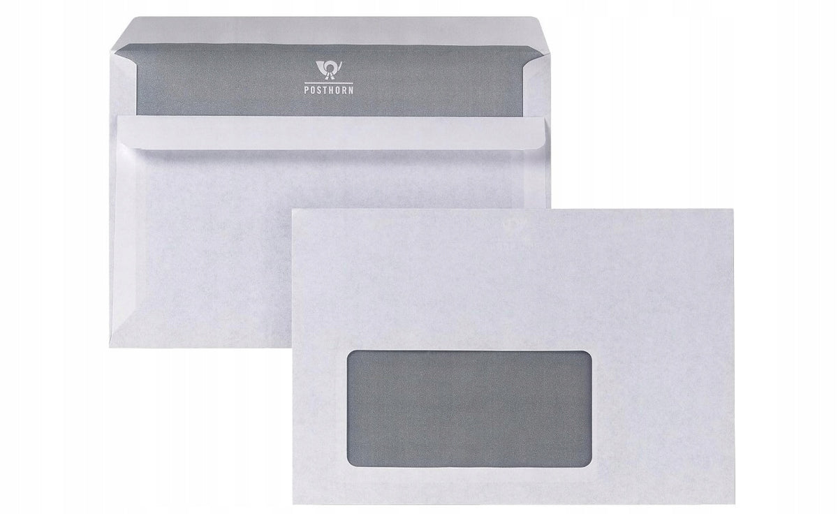 Bong ENVELOPES WITH WINDOW C6 114x162mm 1000 PCS WHITE ENVELOPES FOR LETTERS