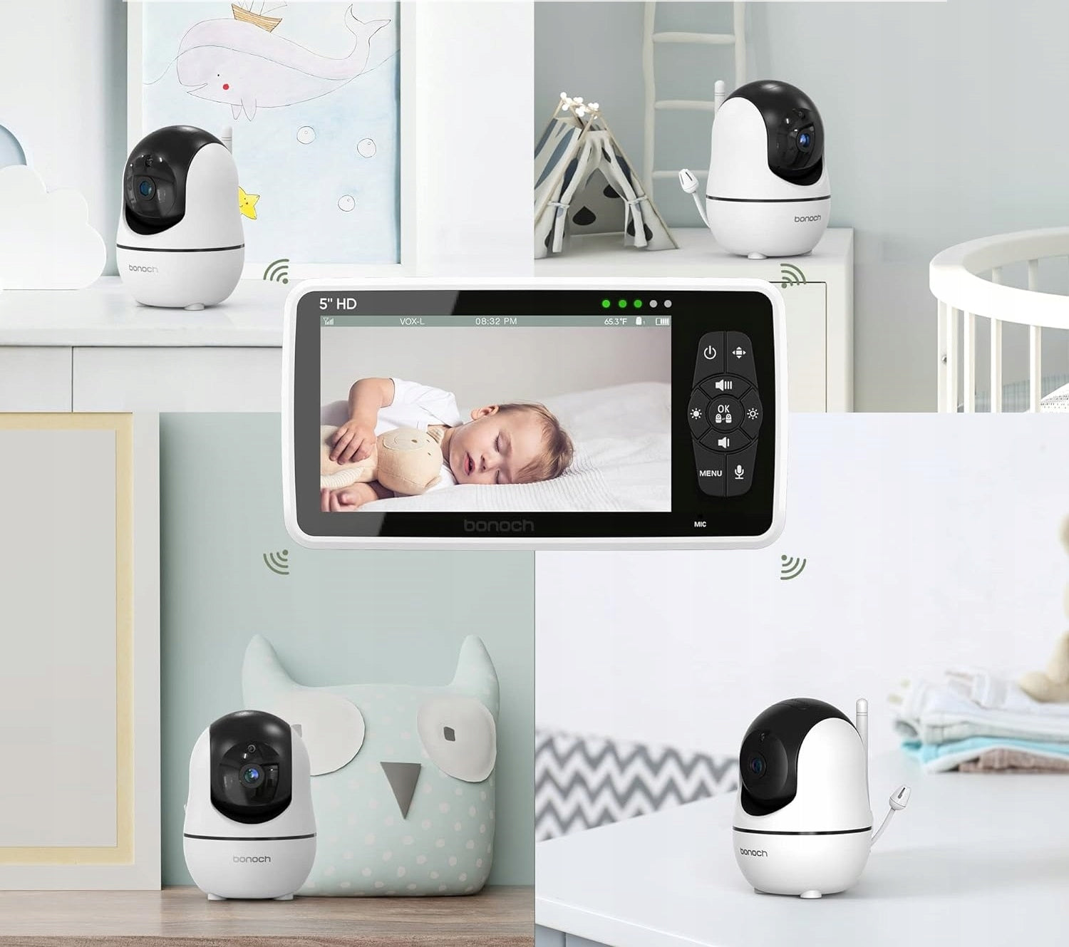 Bonoch Baby Monitor Camera HD 720p Night Vision 4x Zoom 2-Way Audio EAN (GTIN) 5905289223100