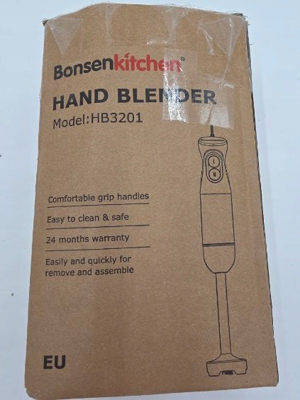 Bonsenkitchen Hand Blender HB3201 1000W Steel 2 Speeds Manufacturer code BM-8789K